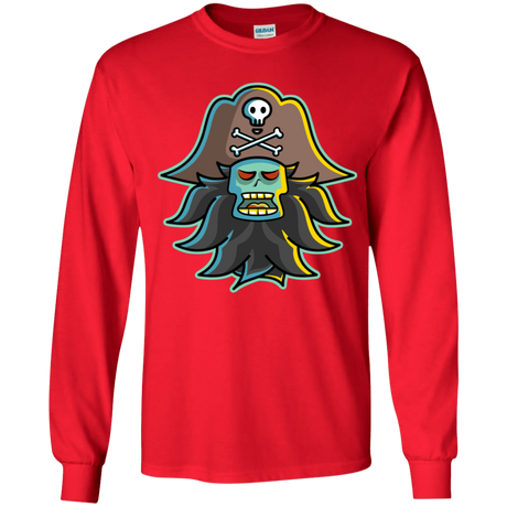 T-Shirts Red / YS Ghost Pirate LeChuck Youth Long Sleeve T-Shirt