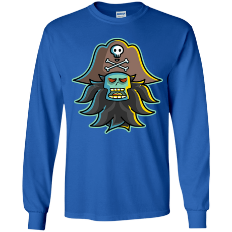 T-Shirts Royal / YS Ghost Pirate LeChuck Youth Long Sleeve T-Shirt