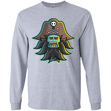 T-Shirts Sport Grey / YS Ghost Pirate LeChuck Youth Long Sleeve T-Shirt