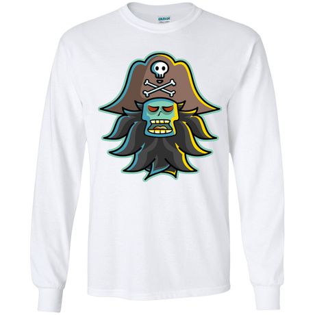 T-Shirts White / YS Ghost Pirate LeChuck Youth Long Sleeve T-Shirt