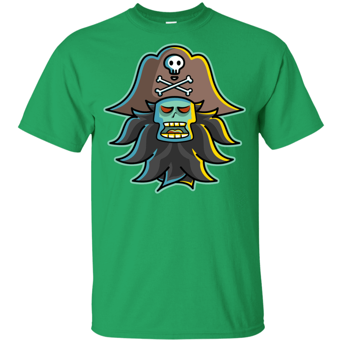 T-Shirts Irish Green / YXS Ghost Pirate LeChuck Youth T-Shirt