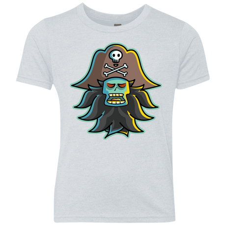 T-Shirts Heather White / YXS Ghost Pirate LeChuck Youth Triblend T-Shirt