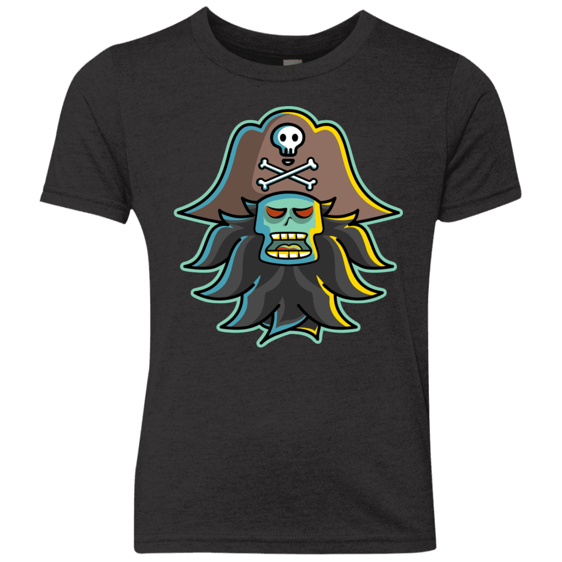 T-Shirts Vintage Black / YXS Ghost Pirate LeChuck Youth Triblend T-Shirt