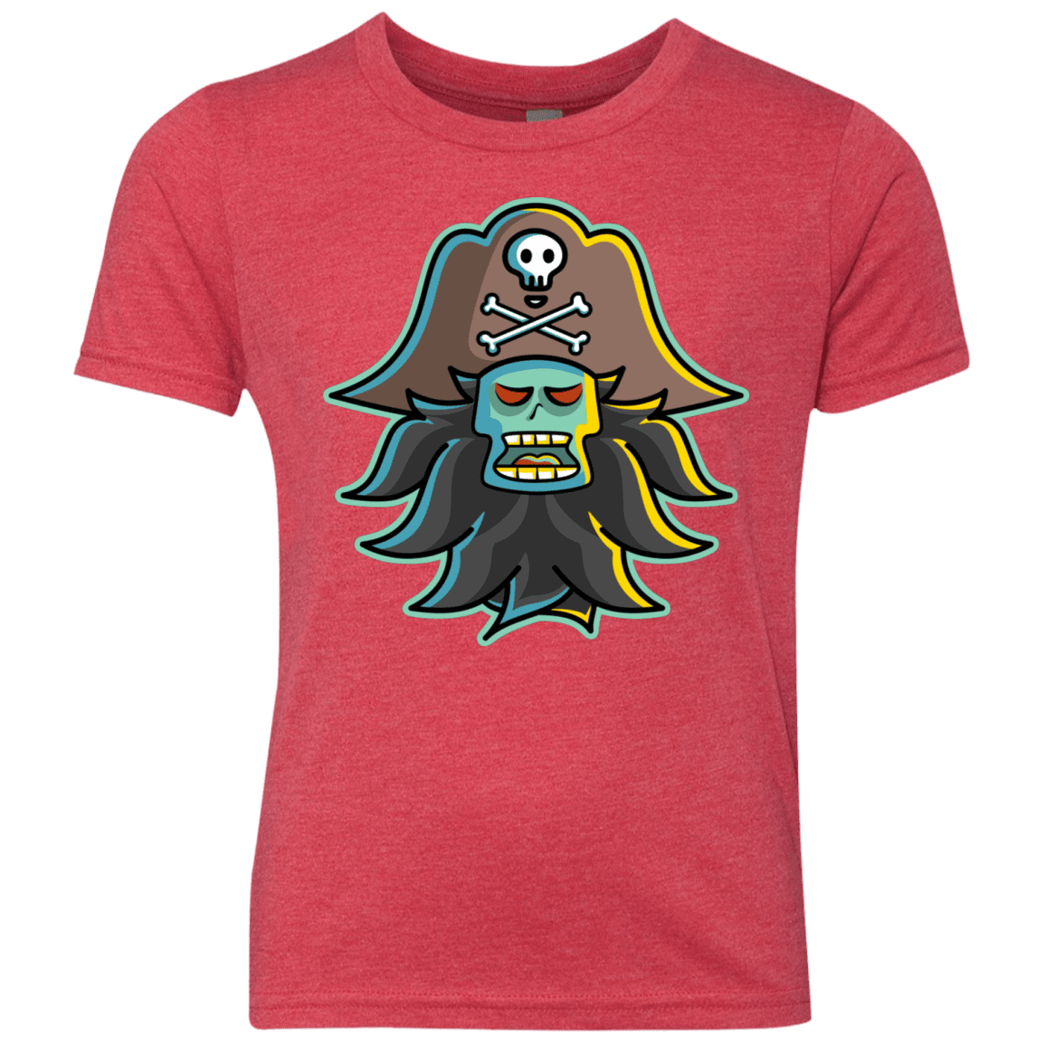 T-Shirts Vintage Red / YXS Ghost Pirate LeChuck Youth Triblend T-Shirt