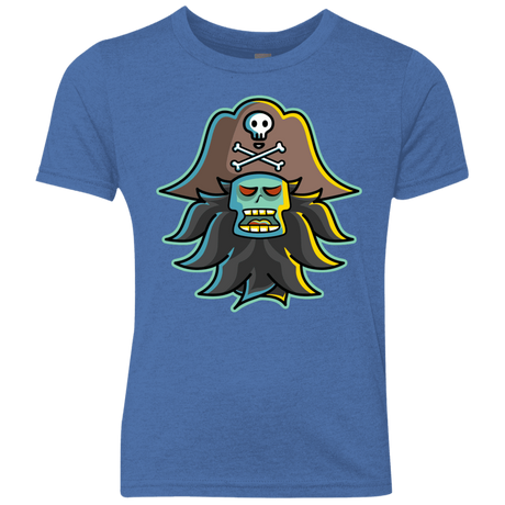 T-Shirts Vintage Royal / YXS Ghost Pirate LeChuck Youth Triblend T-Shirt
