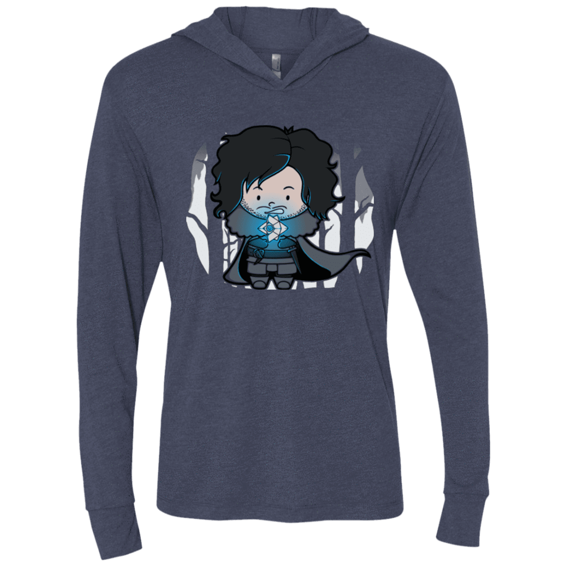 T-Shirts Vintage Navy / X-Small Ghost Triblend Long Sleeve Hoodie Tee