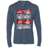 T-Shirts Indigo / X-Small Ghost Wranglers Triblend Long Sleeve Hoodie Tee