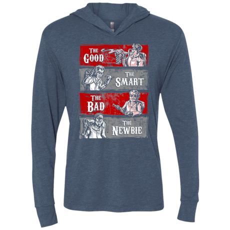 T-Shirts Indigo / X-Small Ghost Wranglers Triblend Long Sleeve Hoodie Tee