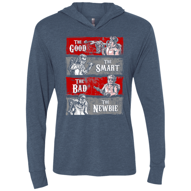 T-Shirts Indigo / X-Small Ghost Wranglers Triblend Long Sleeve Hoodie Tee