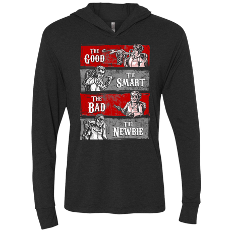 T-Shirts Vintage Black / X-Small Ghost Wranglers Triblend Long Sleeve Hoodie Tee