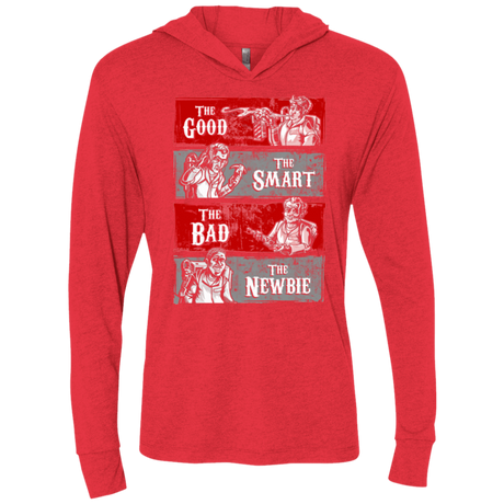 T-Shirts Vintage Red / X-Small Ghost Wranglers Triblend Long Sleeve Hoodie Tee