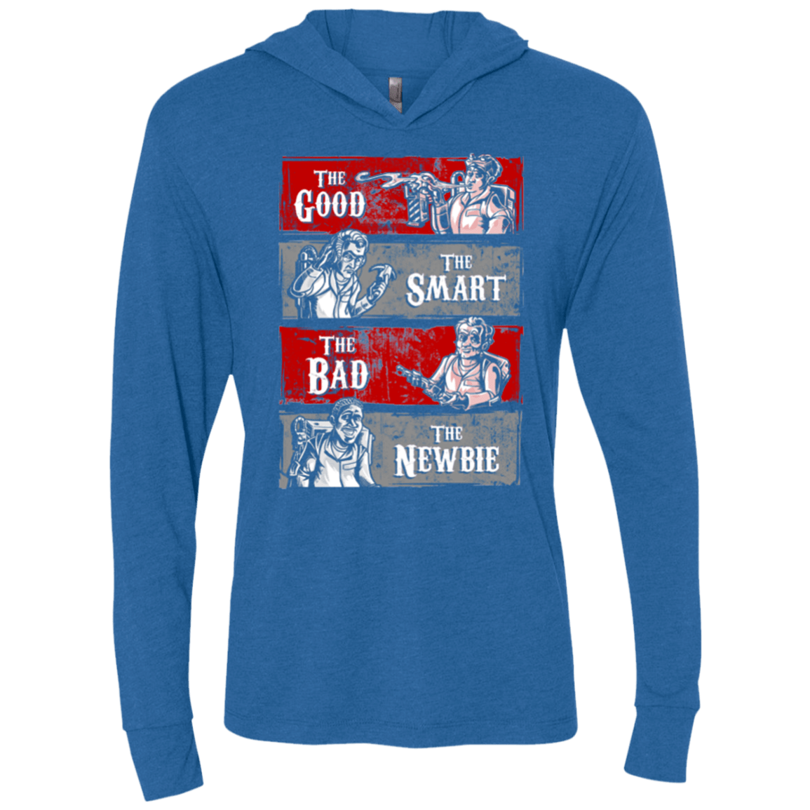 T-Shirts Vintage Royal / X-Small Ghost Wranglers Triblend Long Sleeve Hoodie Tee