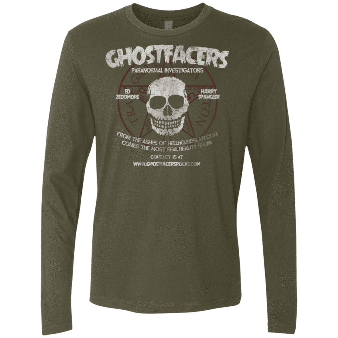 T-Shirts Military Green / Small Ghostfacers Men's Premium Long Sleeve