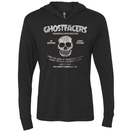 T-Shirts Vintage Black / X-Small Ghostfacers Triblend Long Sleeve Hoodie Tee