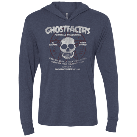 T-Shirts Vintage Navy / X-Small Ghostfacers Triblend Long Sleeve Hoodie Tee