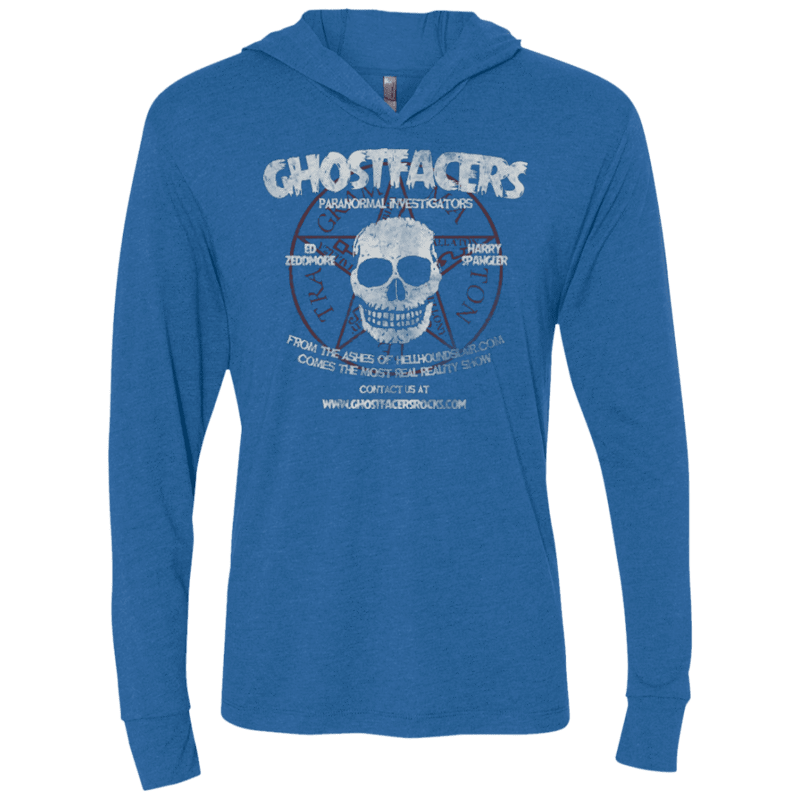 T-Shirts Vintage Royal / X-Small Ghostfacers Triblend Long Sleeve Hoodie Tee