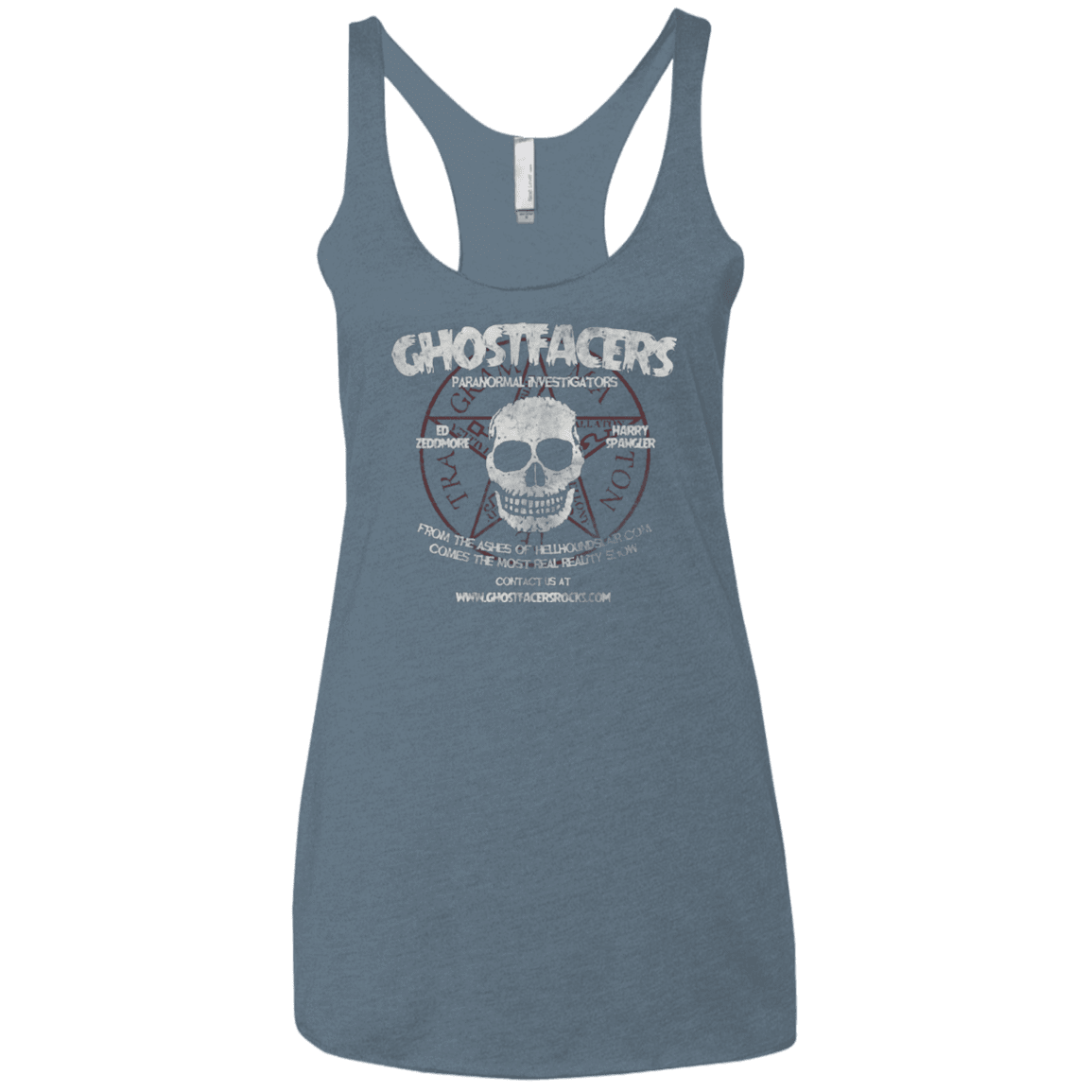 T-Shirts Indigo / X-Small Ghostfacers Women's Triblend Racerback Tank