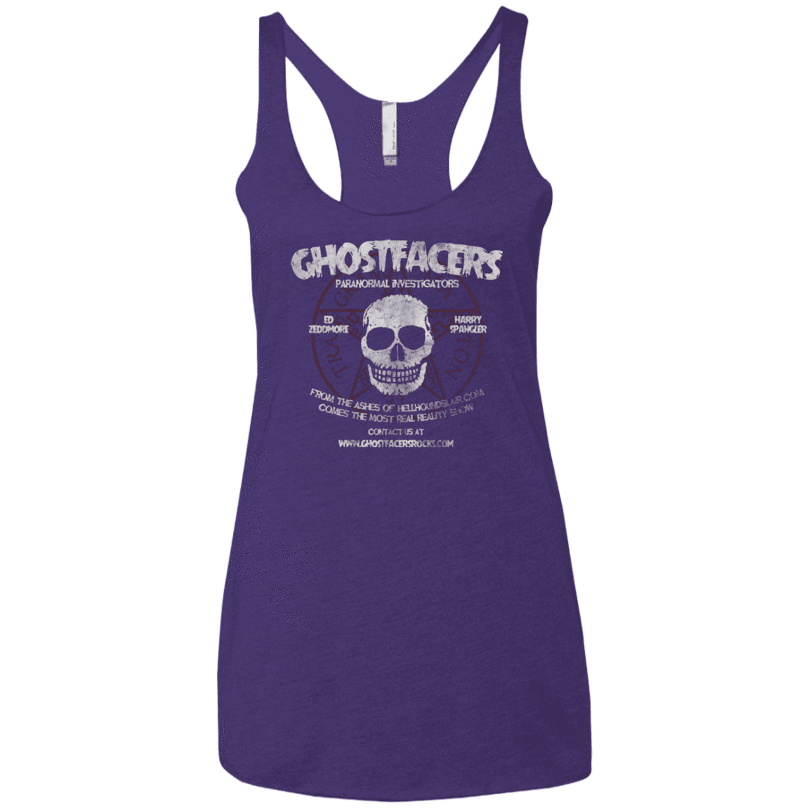 T-Shirts Purple / X-Small Ghostfacers Women's Triblend Racerback Tank
