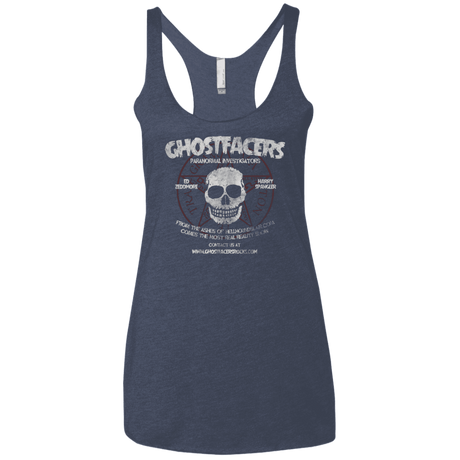 T-Shirts Vintage Navy / X-Small Ghostfacers Women's Triblend Racerback Tank