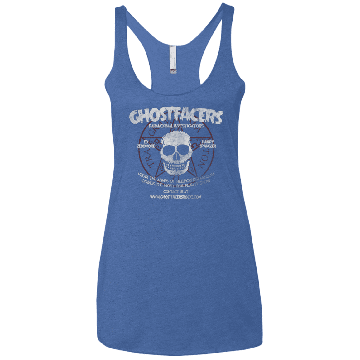 T-Shirts Vintage Royal / X-Small Ghostfacers Women's Triblend Racerback Tank