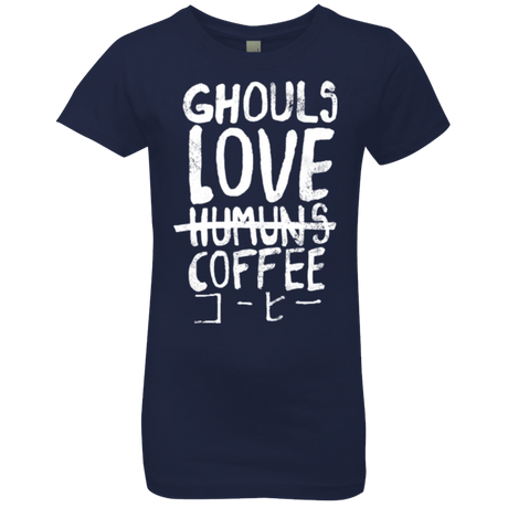 T-Shirts Midnight Navy / YXS Ghouls Love Coffee Girls Premium T-Shirt