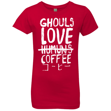 T-Shirts Red / YXS Ghouls Love Coffee Girls Premium T-Shirt