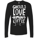 T-Shirts Black / Small Ghouls Love Coffee Men's Premium Long Sleeve