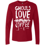 T-Shirts Cardinal / Small Ghouls Love Coffee Men's Premium Long Sleeve