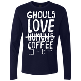 T-Shirts Midnight Navy / Small Ghouls Love Coffee Men's Premium Long Sleeve
