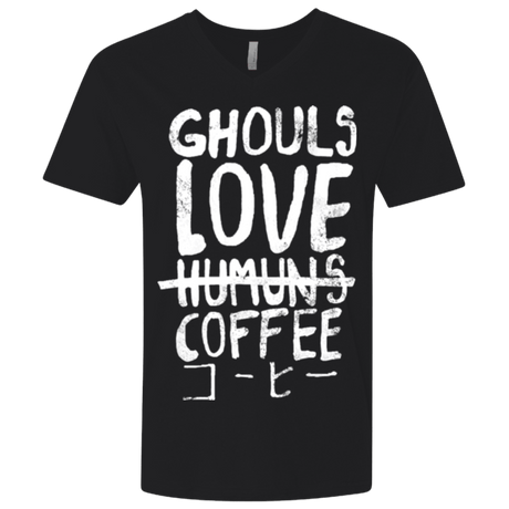 T-Shirts Black / X-Small Ghouls Love Coffee Men's Premium V-Neck