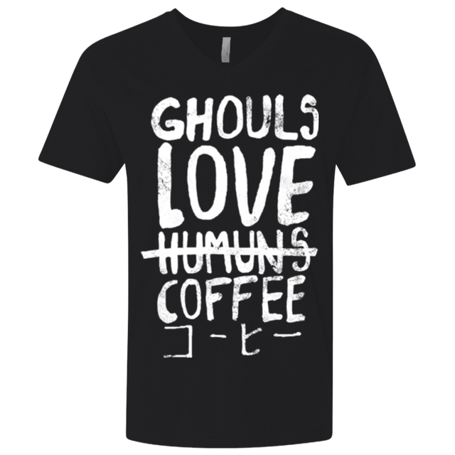 T-Shirts Black / X-Small Ghouls Love Coffee Men's Premium V-Neck