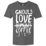T-Shirts Heavy Metal / X-Small Ghouls Love Coffee Men's Premium V-Neck