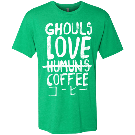 T-Shirts Envy / Small Ghouls Love Coffee Men's Triblend T-Shirt