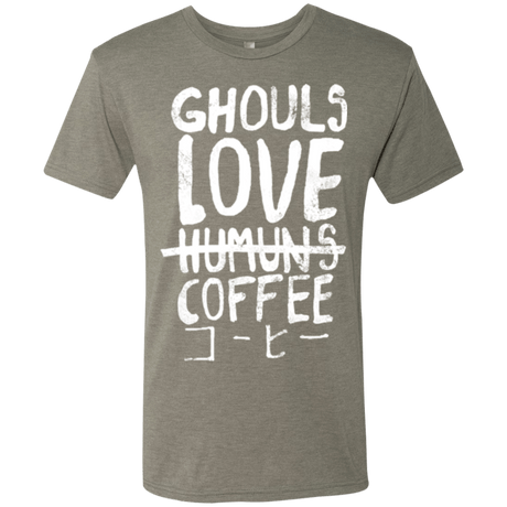 T-Shirts Venetian Grey / Small Ghouls Love Coffee Men's Triblend T-Shirt