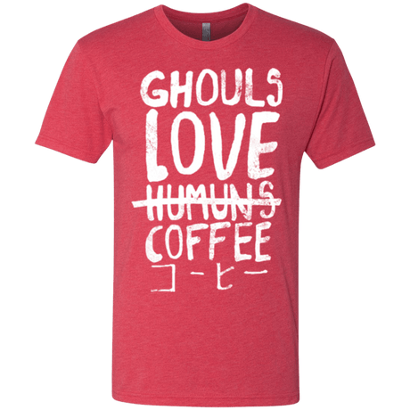 T-Shirts Vintage Red / Small Ghouls Love Coffee Men's Triblend T-Shirt