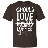 T-Shirts Dark Chocolate / Small Ghouls Love Coffee T-Shirt