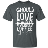 T-Shirts Dark Heather / Small Ghouls Love Coffee T-Shirt