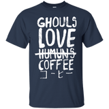 T-Shirts Navy / Small Ghouls Love Coffee T-Shirt