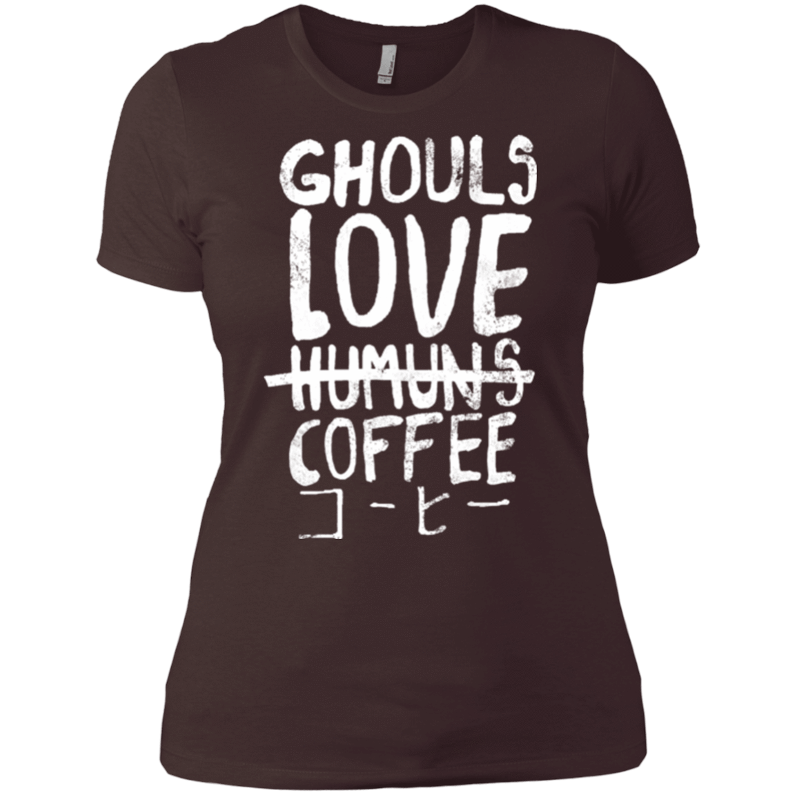 T-Shirts Dark Chocolate / X-Small Ghouls Love Coffee Women's Premium T-Shirt
