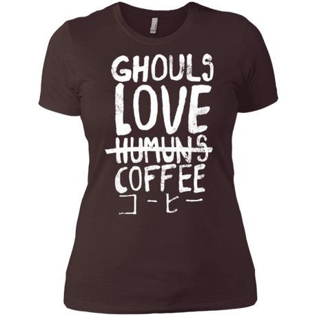 T-Shirts Dark Chocolate / X-Small Ghouls Love Coffee Women's Premium T-Shirt