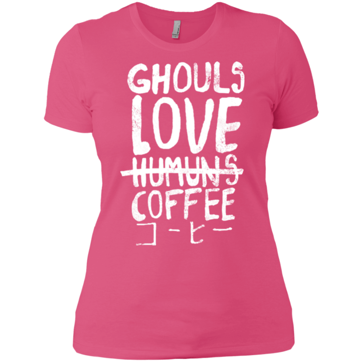 T-Shirts Hot Pink / X-Small Ghouls Love Coffee Women's Premium T-Shirt
