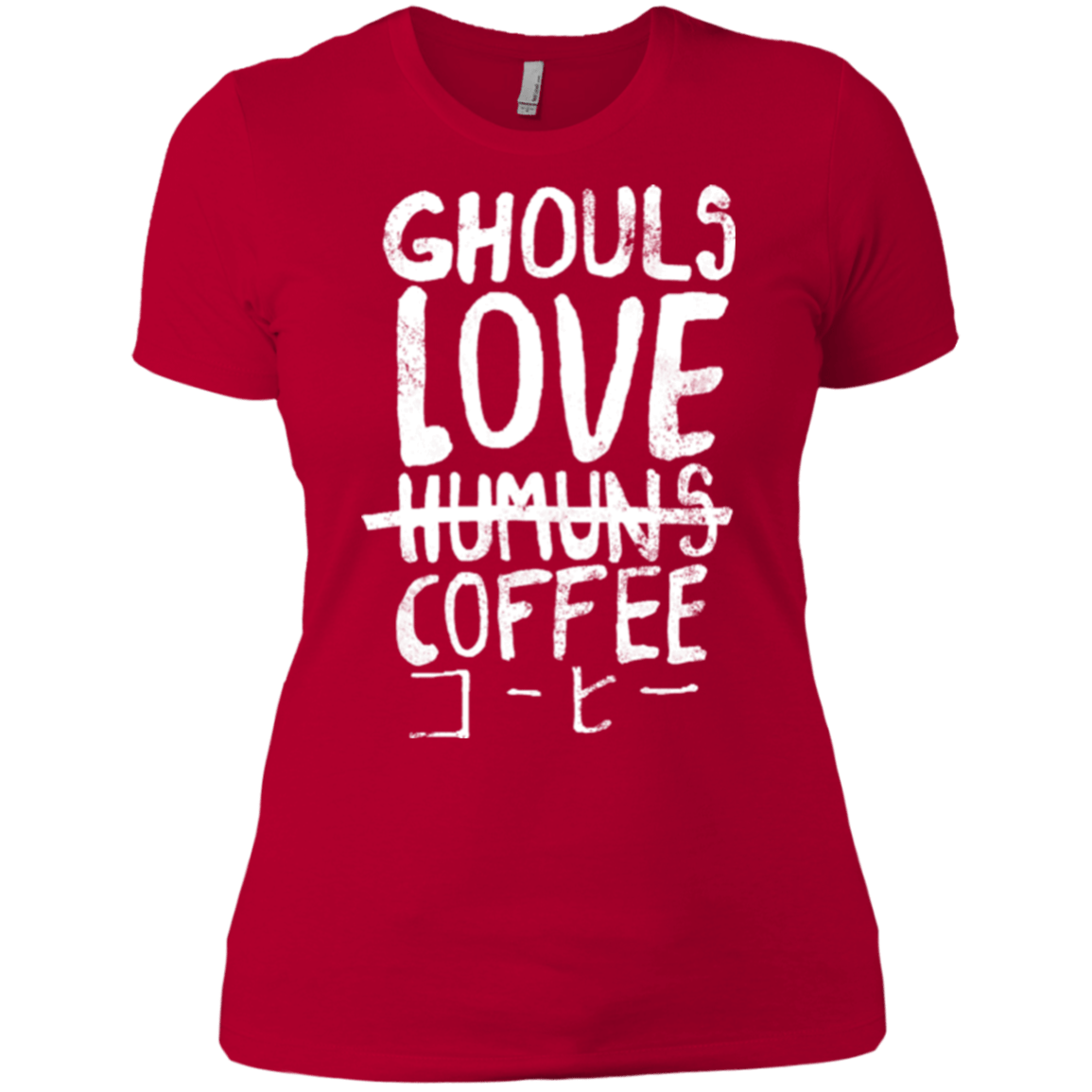 T-Shirts Red / X-Small Ghouls Love Coffee Women's Premium T-Shirt