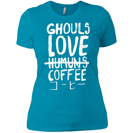 T-Shirts Turquoise / X-Small Ghouls Love Coffee Women's Premium T-Shirt