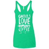 T-Shirts Envy / X-Small Ghouls Love Coffee Women's Triblend Racerback Tank