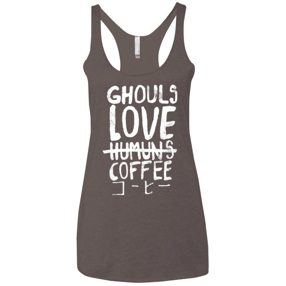 T-Shirts Macchiato / X-Small Ghouls Love Coffee Women's Triblend Racerback Tank