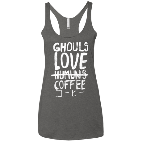 T-Shirts Premium Heather / X-Small Ghouls Love Coffee Women's Triblend Racerback Tank