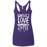 T-Shirts Purple / X-Small Ghouls Love Coffee Women's Triblend Racerback Tank