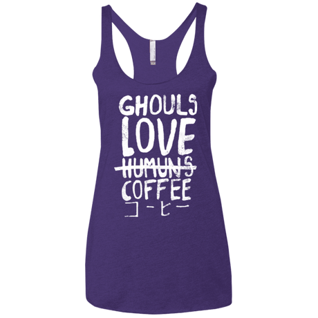 T-Shirts Purple / X-Small Ghouls Love Coffee Women's Triblend Racerback Tank