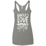 T-Shirts Venetian Grey / X-Small Ghouls Love Coffee Women's Triblend Racerback Tank