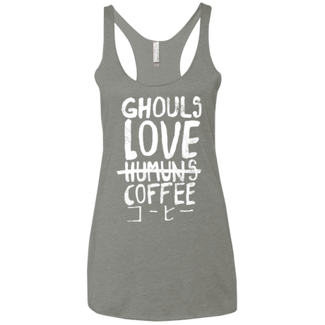 T-Shirts Venetian Grey / X-Small Ghouls Love Coffee Women's Triblend Racerback Tank